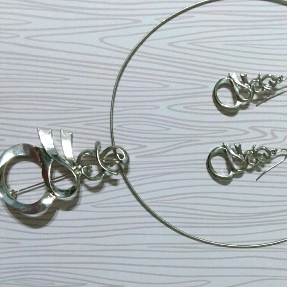 Snowman necklace set